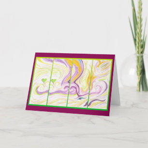 Carte de voeux d'art abstrait d'amour d'esprit