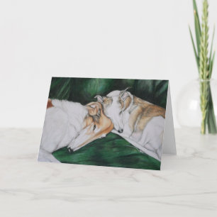 Carte de voeux d'art de chien de "Rosie et de
