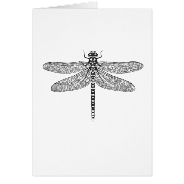 Carte de voeux d'art de libellule - bonne chance ! (Devant)