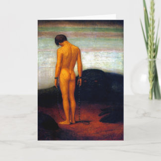 Carte de vœux d'art fin La sensation de dépendance