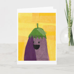 Carte de voeux d'aubergine