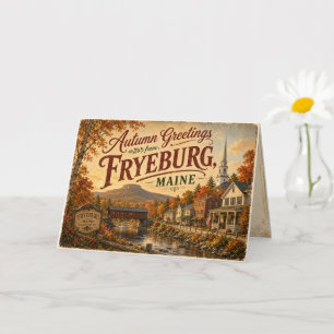 Carte de vœux d'automne à Fryeburg dans le Maine
