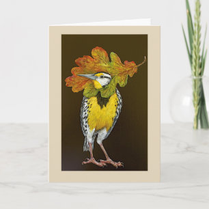 Carte de voeux d'automne Meadowlark