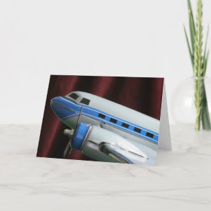 Carte de voeux d'avion DC 3