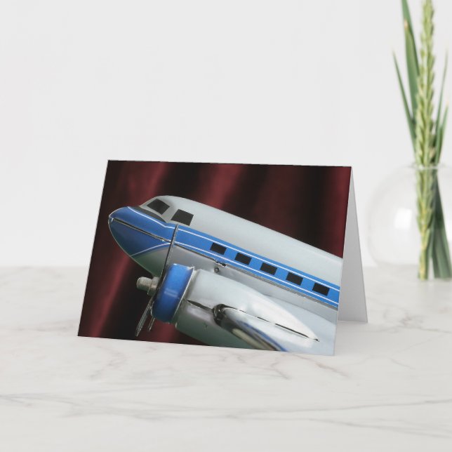 Carte de voeux d'avion DC 3 (Devant)