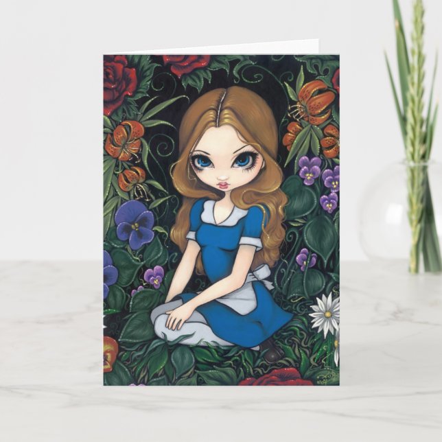 Carte de voeux de "Alice et des fleurs" (Devant)