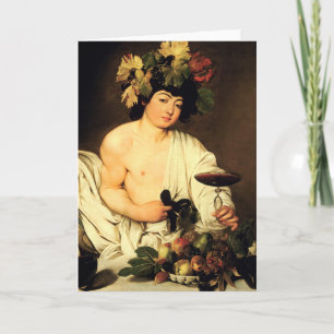 Carte de voeux de Bacchus de Caravaggio
