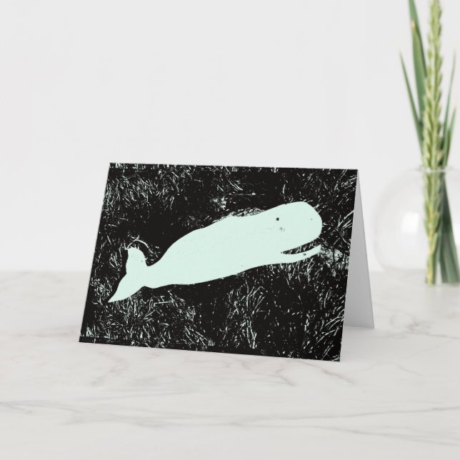 carte de voeux de baleine blanche (Devant)