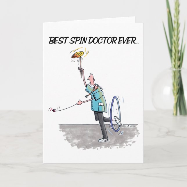 Carte de voeux de bande dessinée de conseiller en (Devant)
