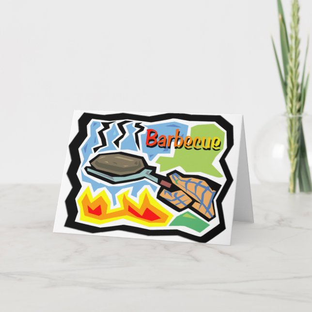 Carte de voeux de barbecue (Devant)