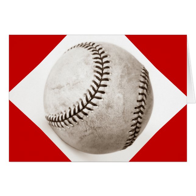 Carte de voeux de baseball (Devant horizontal)