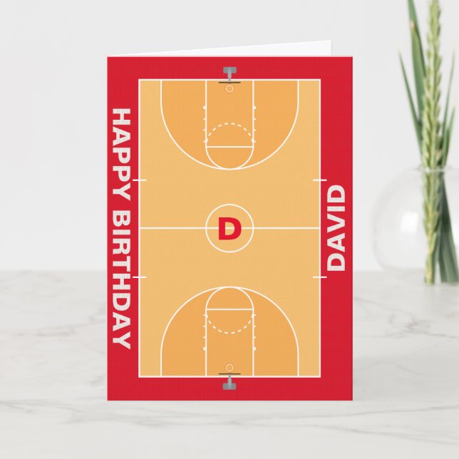 Carte de voeux de basket-ball (Devant)