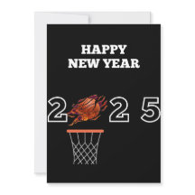 Carte de vœux de basketball pour la nouvelle année