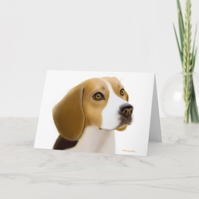Carte de voeux de beagle (Devant)