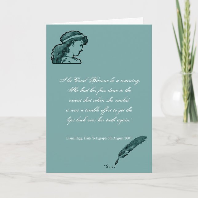Carte de voeux de beauté et de citation de regards (Devant)