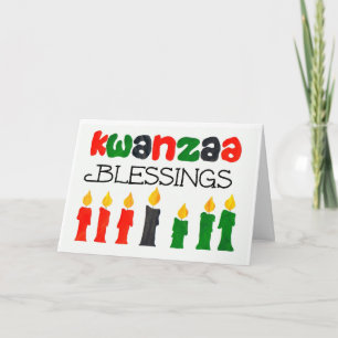 Carte de voeux de bénédictions de Kwanzaa