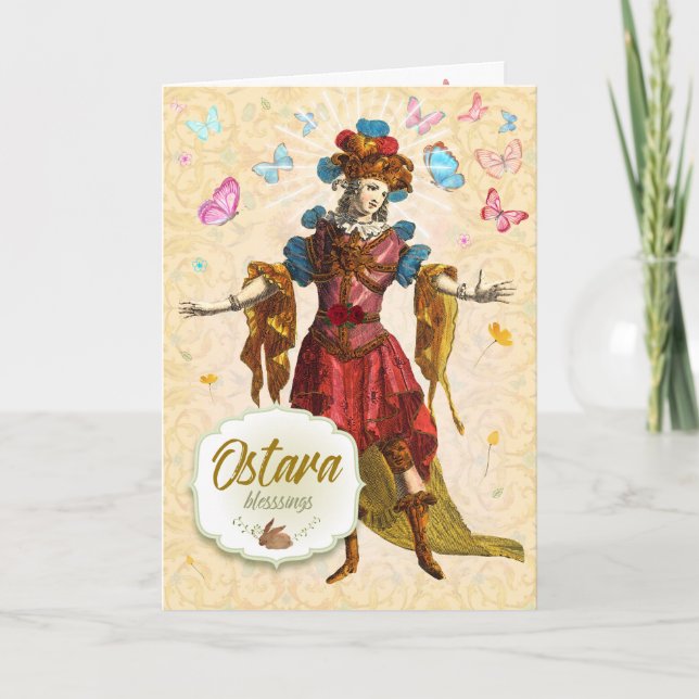Carte de voeux de bénédictions d'Ostara (Devant)