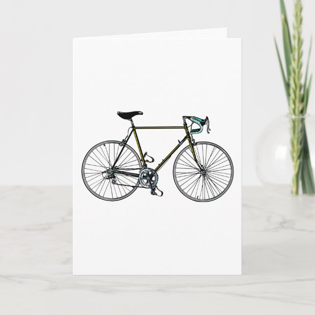 Carte de voeux de bicyclette (Devant)