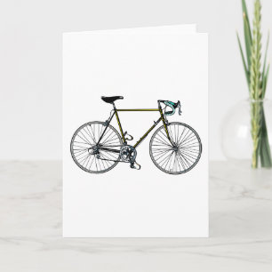 Carte de voeux de bicyclette