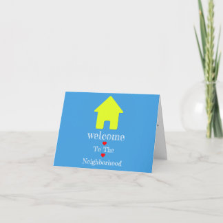 Carte de vœux de bienvenue dans le quartier