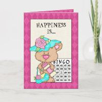 Carte de voeux de bingo-test d'anniversaire