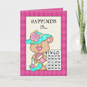 Carte de voeux de bingo-test d'anniversaire