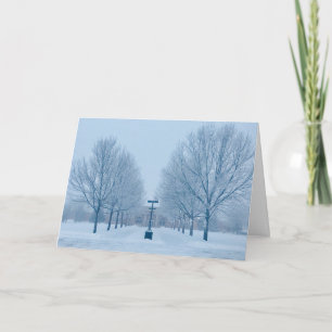 Carte de voeux de blanc d'école de Forest Park