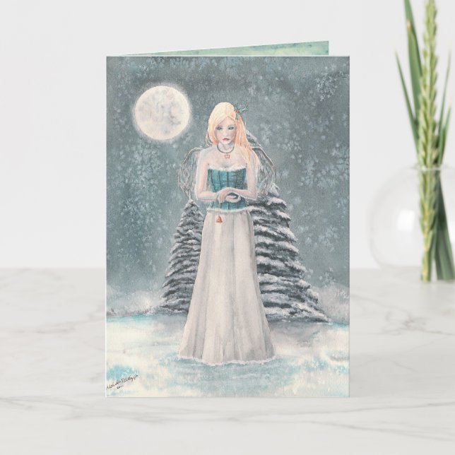 Carte de voeux de bleus d'hiver (Devant)