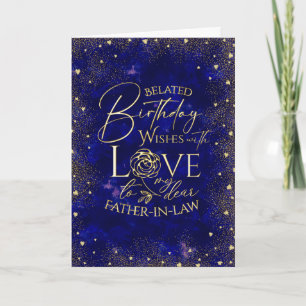 Carte de Vœux de Bon Anniversaire en Retard Père d