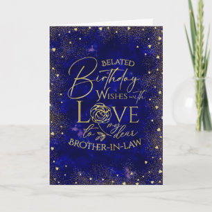 Carte de Vœux de Bon Anniversaire en Retard pour B