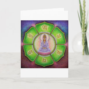 Carte de voeux de bourdonnement de Kuan Yin "OM