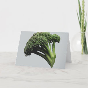 Carte de voeux de brocoli, enveloppes blanches