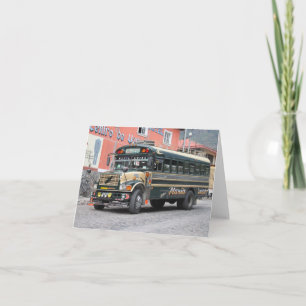 Carte de voeux de bus Guatemala