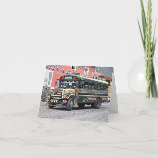 Carte de voeux de bus Guatemala (Devant)