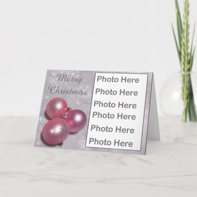Carte de voeux de cadre de photo de Noël (Devant)