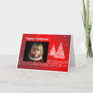 Carte de voeux de cadre de photo de Noël