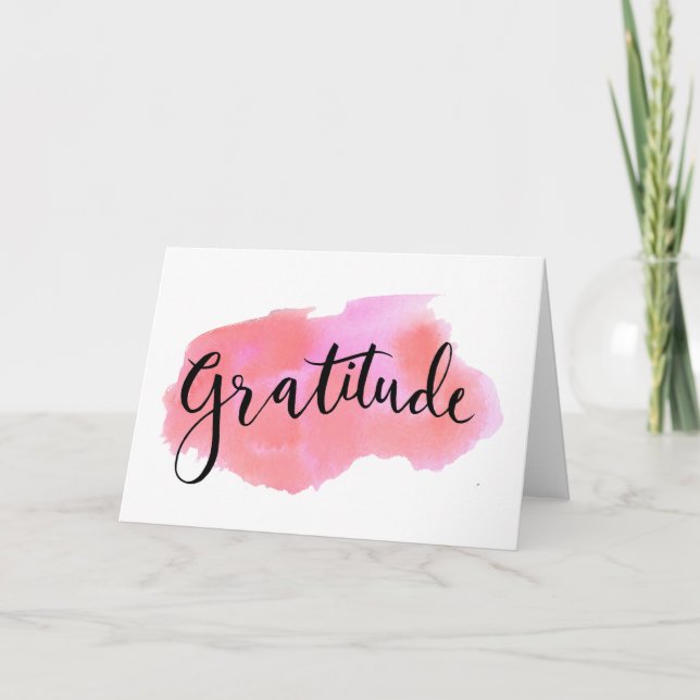 Carte de voeux de calligraphie d'aquarelle de (Devant)