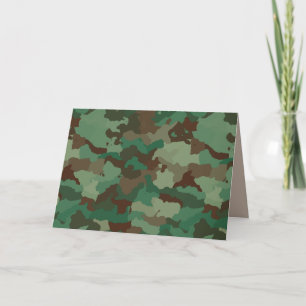 carte de voeux de camouflage militaire