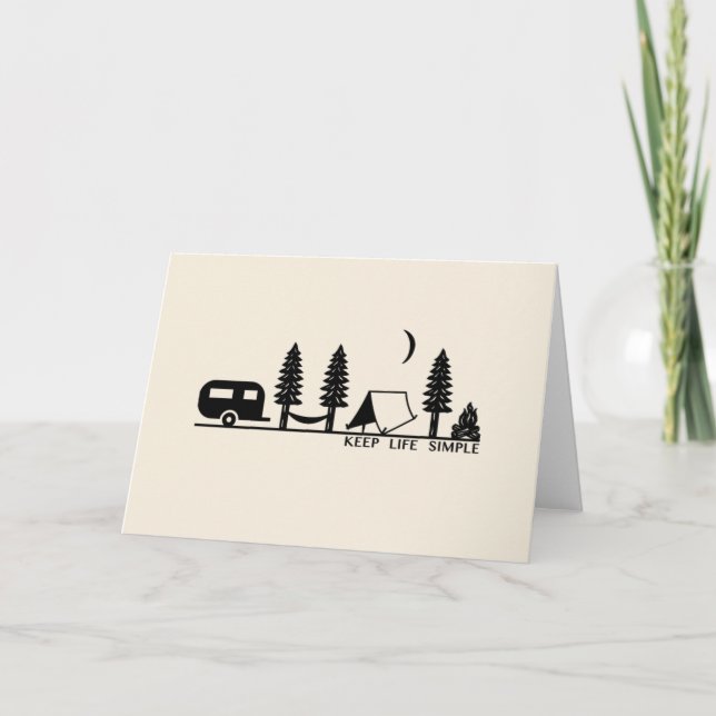 Carte de voeux de camping (Devant)
