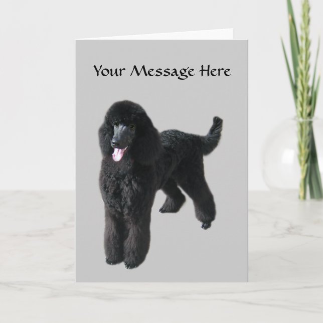 Carte de voeux de caniche (Devant)