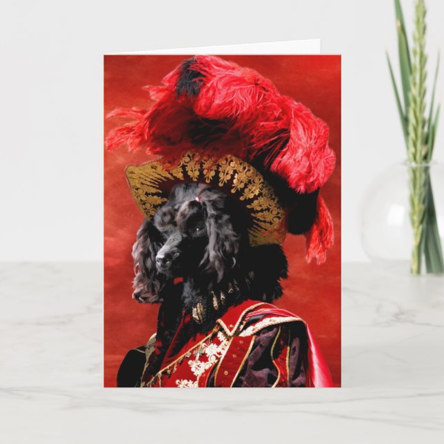 Carte de voeux de caniche Nobility Chiens Cadeau (Devant)