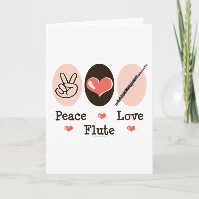 Carte de voeux de cannelure d'amour de paix (Devant)