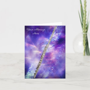 Carte de voeux de cannelure ou de Flutist ou carte