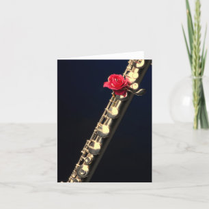 Carte de voeux de cannelure ou de Flutist ou carte