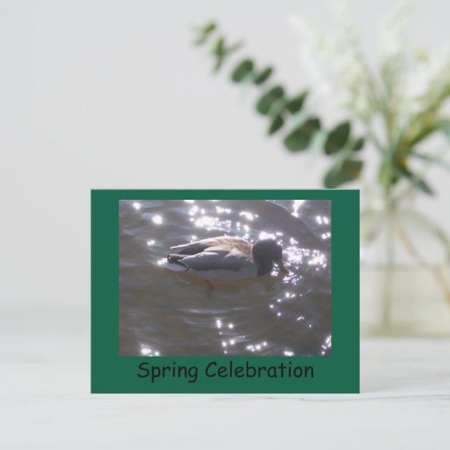 Carte de vœux de célébration de printemps (Debout devant)