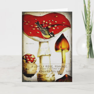 Carte de voeux de champignon de poulet