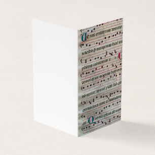 Carte de voeux de chant grégorien