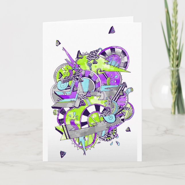 Carte de voeux de chasse au requin (Devant)