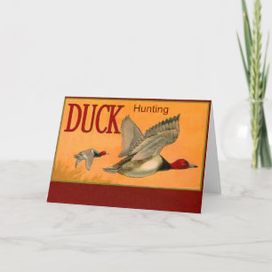 Carte de voeux de chasse de canard