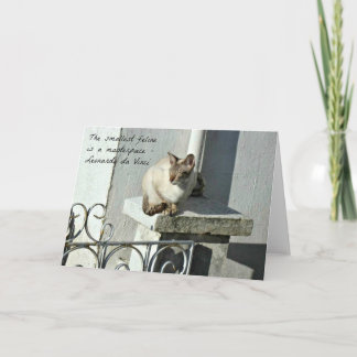 Carte de voeux de chat avec devis